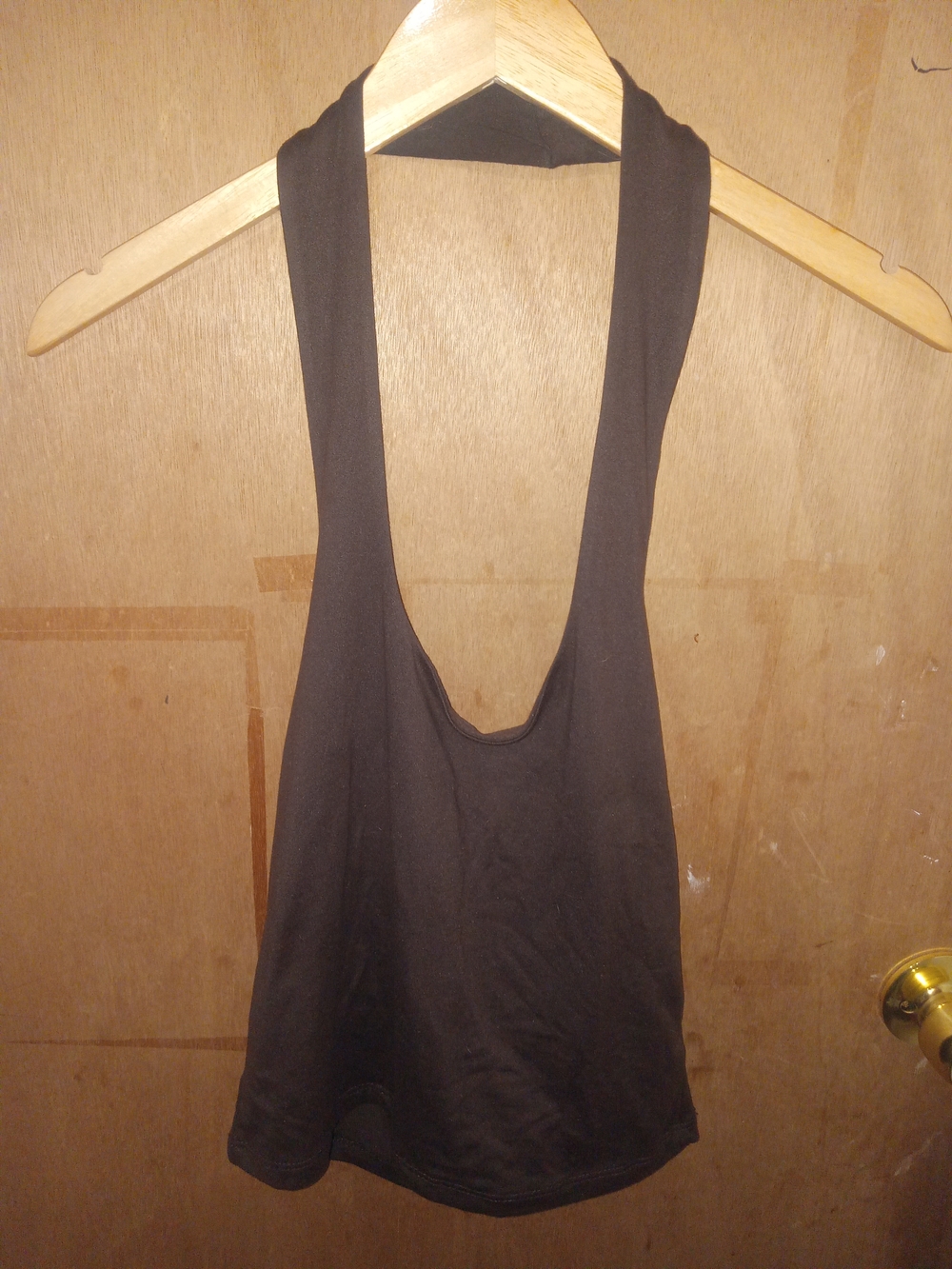 Scoop Neck Black Tank Top for Women